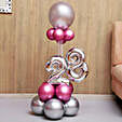 Pink and Silver Number 28 Balloon Bouquet