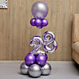 Purple and Silver Number 28 Balloon Bouquet