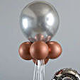 Rose Gold and Silver Number 28 Balloon Bouquet