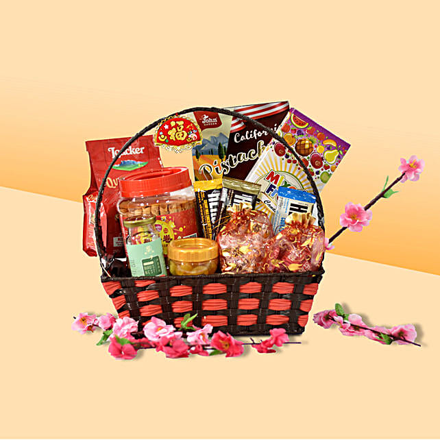 Delicious Treats Chinese New Year Basket singapore Gift Delicious