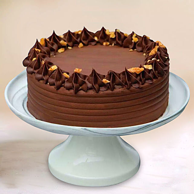 Crunchy Walnut Chocolate Cake