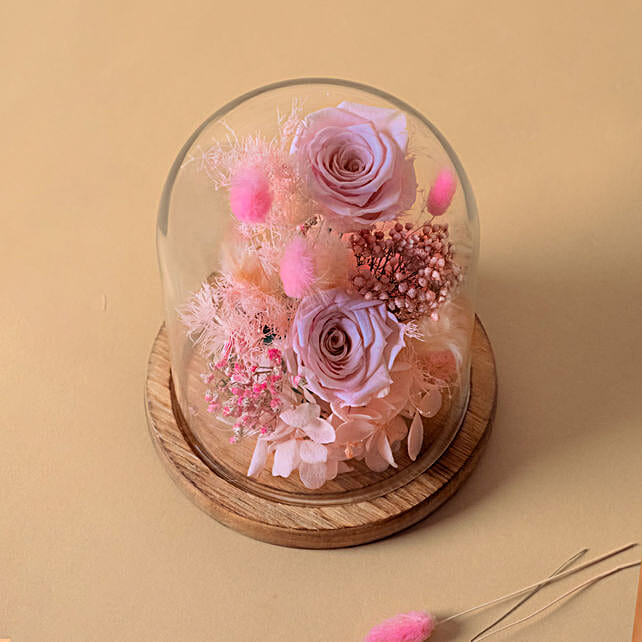 Forever Pink Preserved Rose singapore Gift Forever Pink Preserved