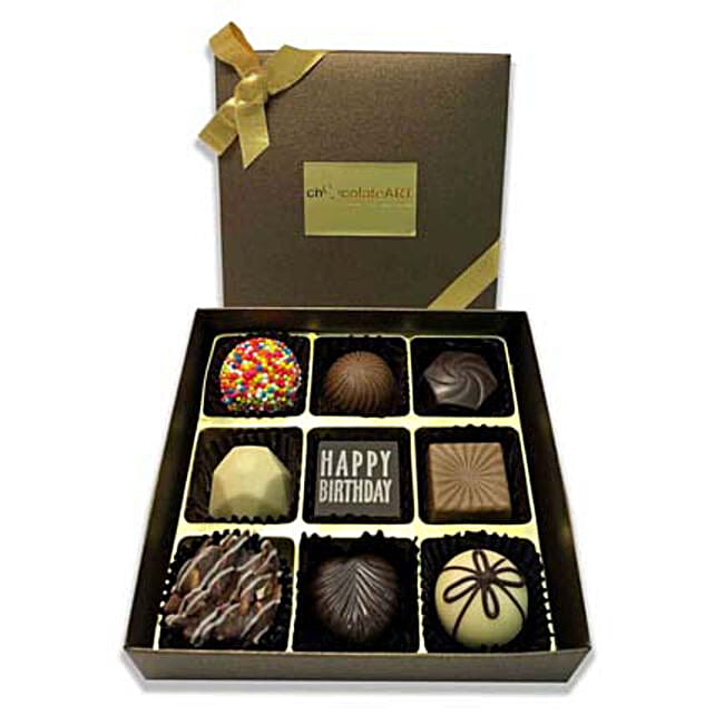 Passionate Happy Birthday Chocolate Box- 9 Pcs singapore | Gift ...