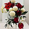 White Red Flower Arrangement Singapore Gift White Red Flower Arrangement Ferns N Petals