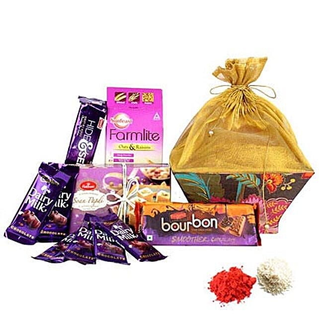 Chocolates and Sweets Potli Bag uae Gift Chocolates and Sweets Potli