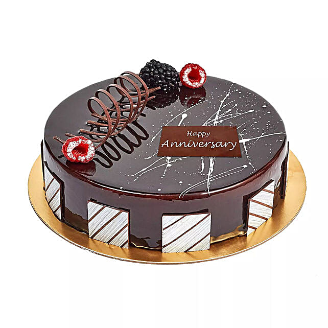 Half Kg Chocolate Truffle Anniversary Cake uae Gift Half Kg Chocolate