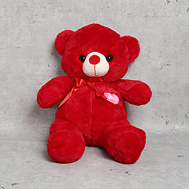 Cuddly Red Teddy Bear uae | Gift Cuddly Red Teddy Bear- FNP