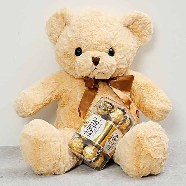 ferns and petals teddy bear