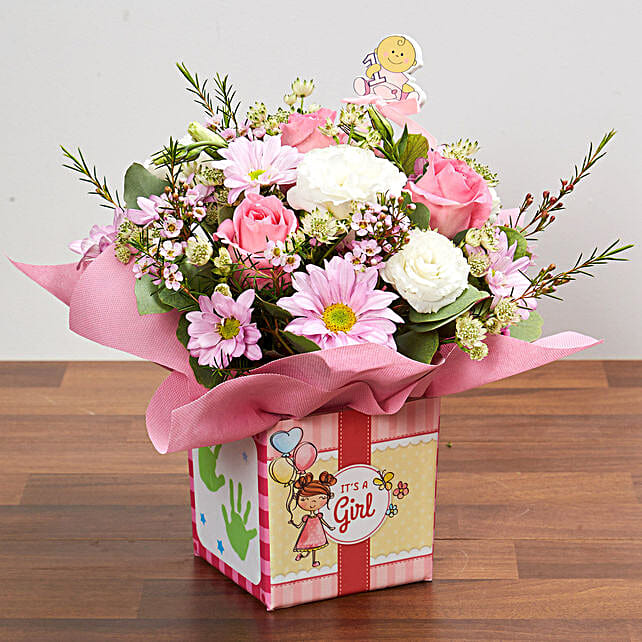 It's A Girl Flower Vase uae Gift It's A Girl Flower Vase FNP