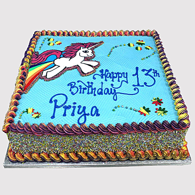 Unicorn Rainbow Chocolate Cake Uae Gift Unicorn Rainbow Chocolate Cake Ferns N Petals