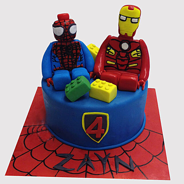 iron spiderman cake