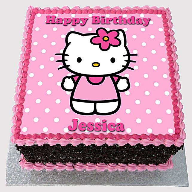 Gift Hello Kitty Pink Chocolate Cake Ferns N Petals