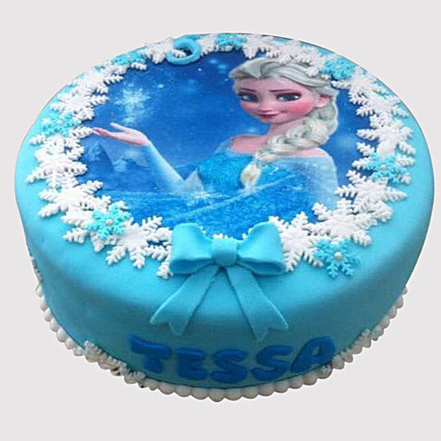 Gift Frozen Elsa Red Velvet Cake Ferns N Petals