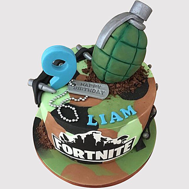 Granade Fortnite Birthday Gift Fortnite Grenade Vanilla Cake Ferns N Petals