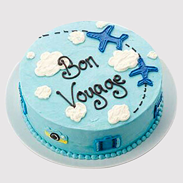 Gift Bon Voyage Themed Chocolate Cake Ferns N Petals