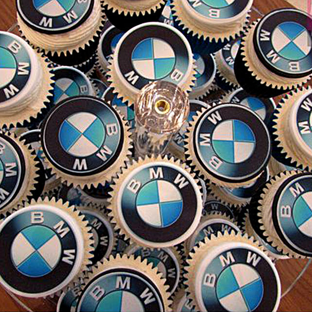 Gift Bmw Themed Vanilla Cupcakes Ferns N Petals