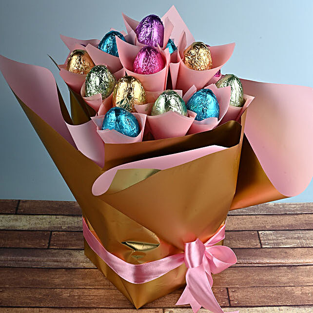 luxury easter eggs bouquet in uae  gift easter chocolate bouquet online   ferns n petals