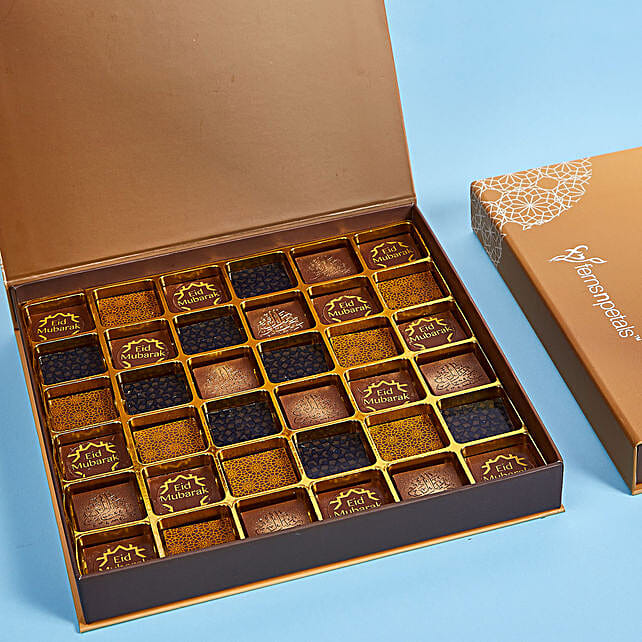 Eid Mubarak Chocolates 32 Pcs uae Gift Eid Mubarak Chocolates 32 Pcs FNP