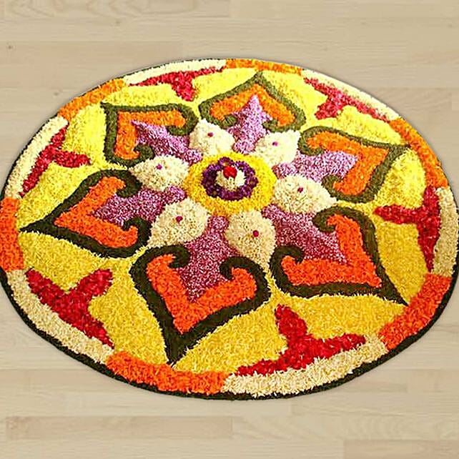 Happy Onam Flower Petals Pookalam uae Gift Happy Onam Flower Petals
