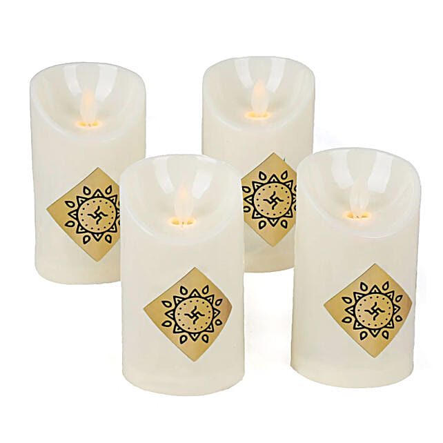 Set of 4 LED Candles uae Gift Set of 4 LED Candles FNP