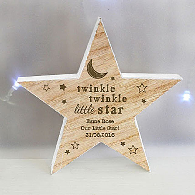Personalized Wooden Star Decoration Uk, Large Wooden Decorative Stars