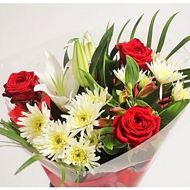 Elegant Mixed Flower Bouquet uk Gift Elegant Mixed Flower Bouquet FNP