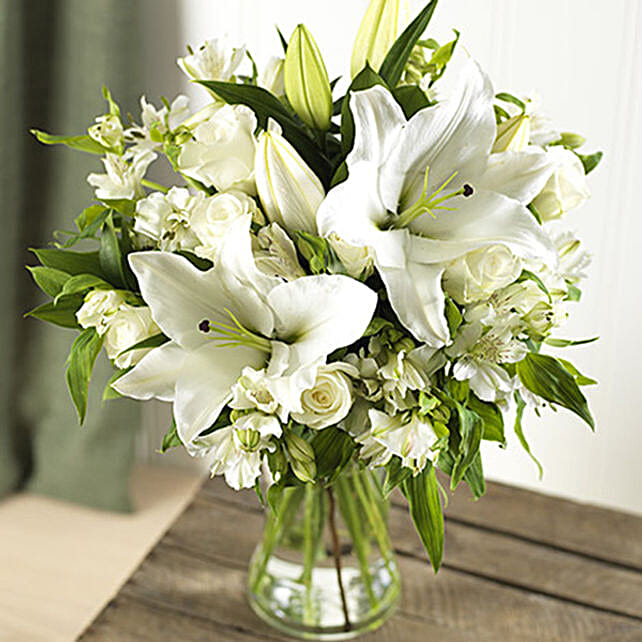 Fragrant Lilies And Roses Bouquet uk | Gift Fragrant Lilies And Roses ...