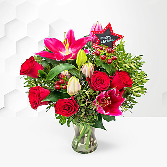 Heavenly Mixed Flowers Vase uk | Gift Heavenly Mixed Flowers Vase