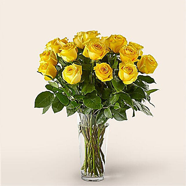 Bright Yellow Roses Vase uk Gift Bright Yellow Roses Vase FNP