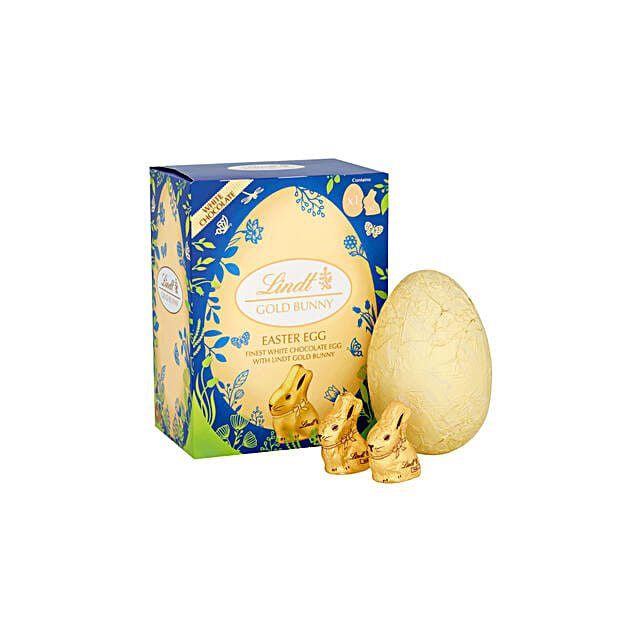 Lindt Gold Bunny White Chocolate Easter Egg uk Gift Lindt Gold Bunny