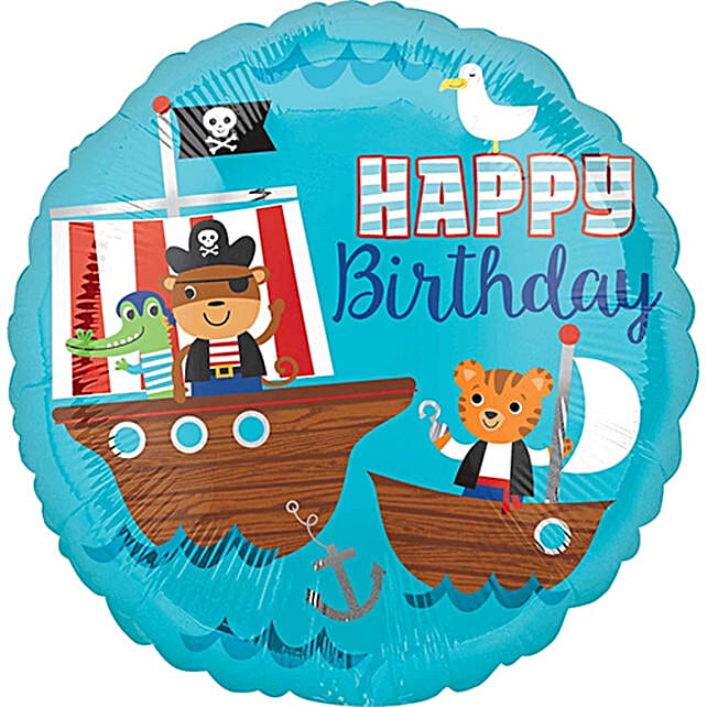 Pirate Ship Happy Birthday Balloon uk Gift Pirate Ship Happy Birthday