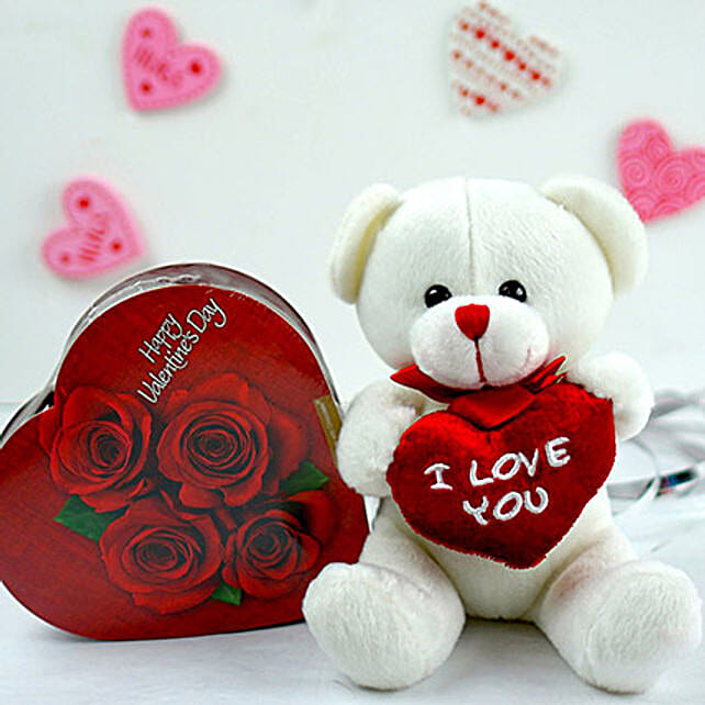 ferns and petals teddy bear