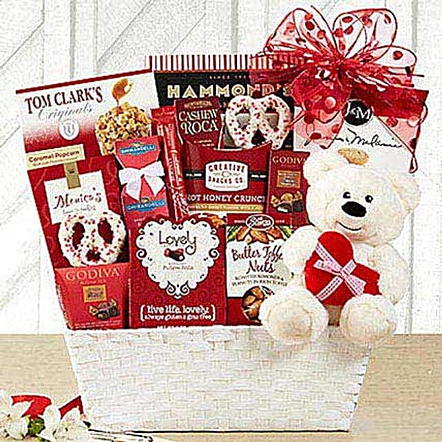 ferns and petals teddy bear