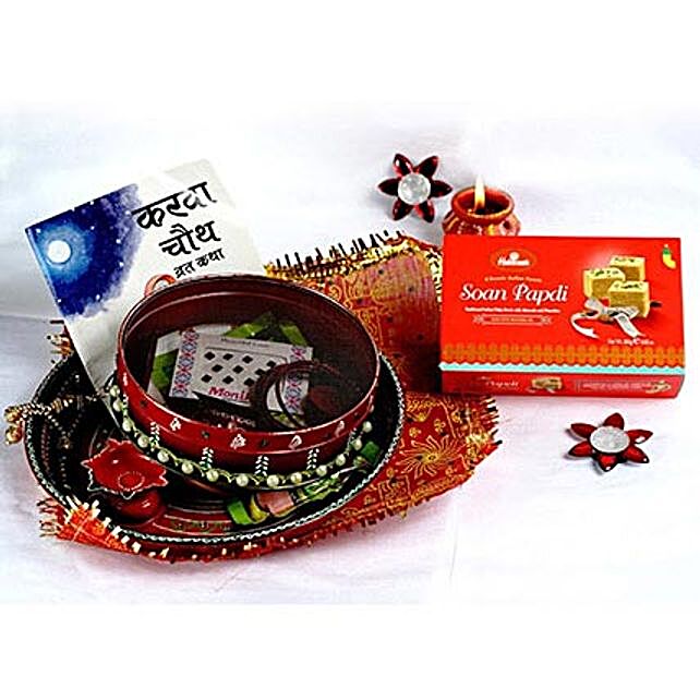 Magnificent Karwa Chauth Thali usa Gift Magnificent Karwa Chauth