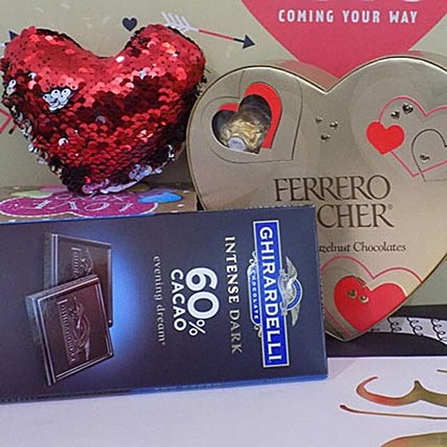 Love Pillow N Chocolates usa Gift Love Pillow N Chocolates FNP