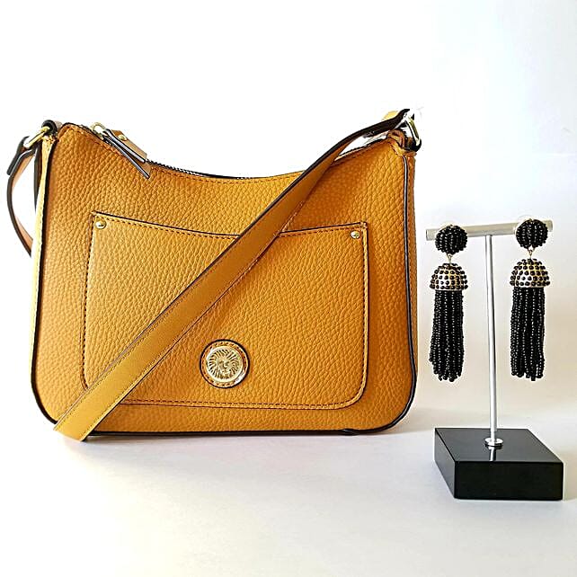 Mustard Yellow Purse Gift Set usa Gift Mustard Yellow Purse Gift Set FNP