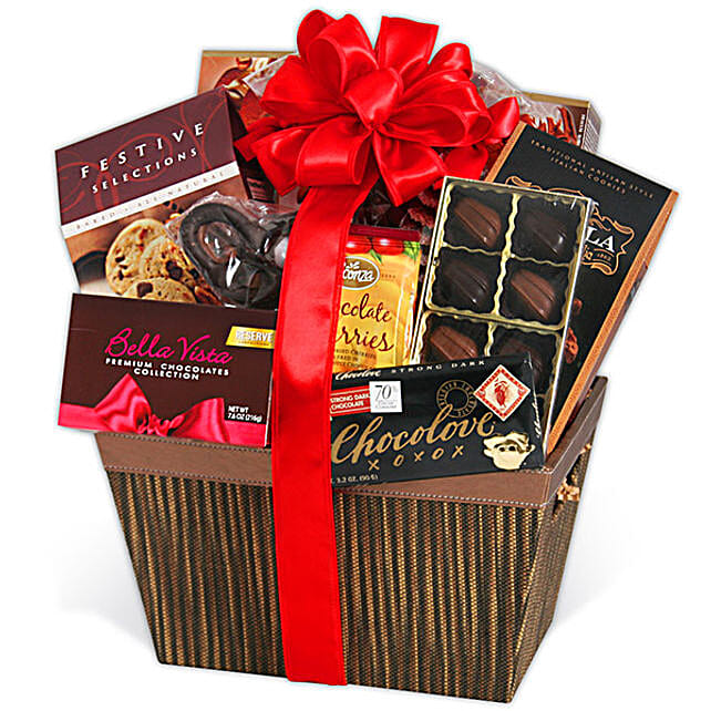 Assorted Gourmet Chocolates Basket usa Gift Assorted Gourmet