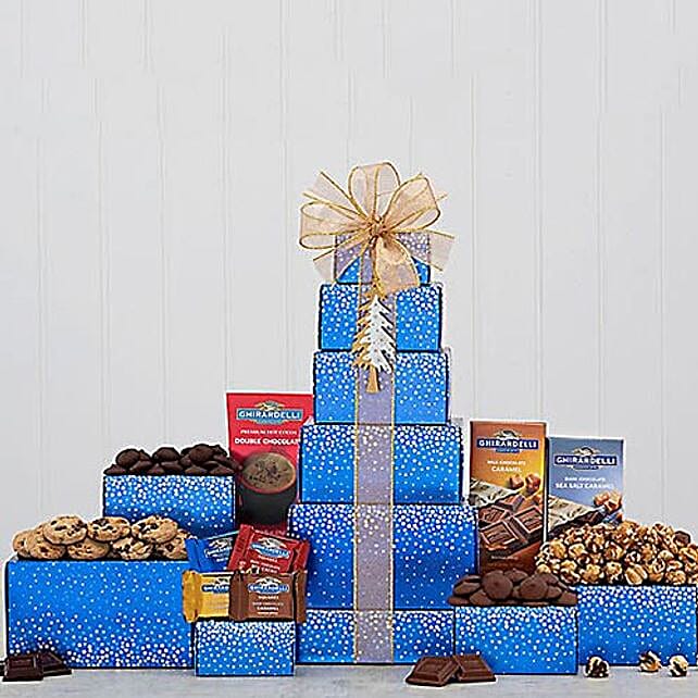 Ghirardelli Dark and Milk Chocolate Tower usa Gift Ghirardelli Dark