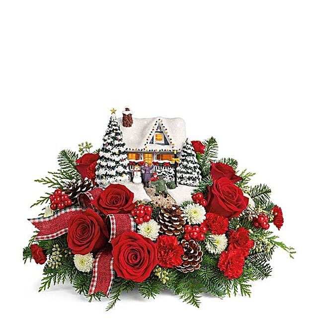 Thomas Kinkades Christmas Floral Arrangement Usa Gift Thomas Kinkades   Thomas Kinkades Christmas Floral Arrangement 1 