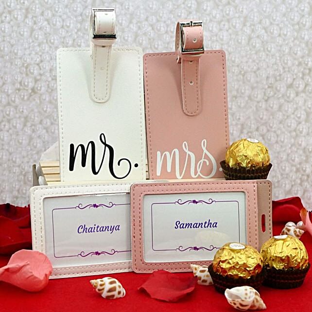 Personalised Luggage Tags And Chocolates usa Gift Personalised