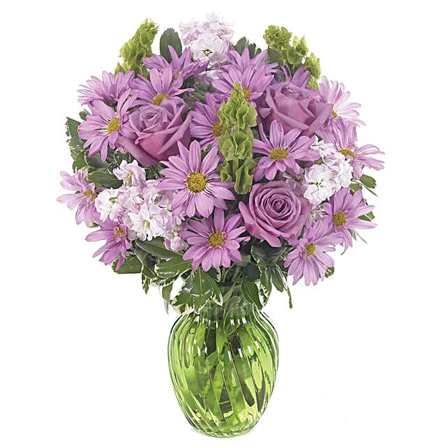 Cheerful Assorted Flowers Vase Arrangement usa Gift Cheerful Assorted