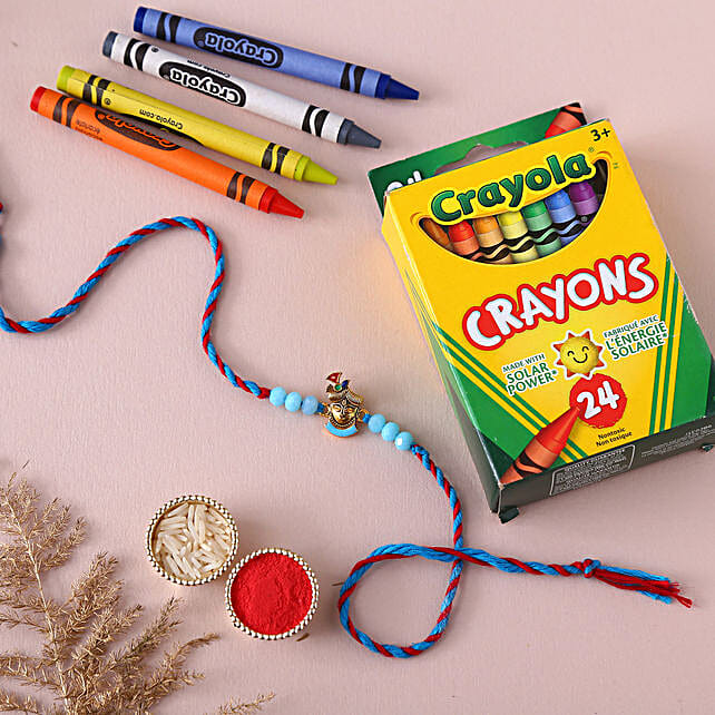 Sneh Krishna Rakhi & Crayola Set usa | Gift Sneh Krishna Rakhi ...