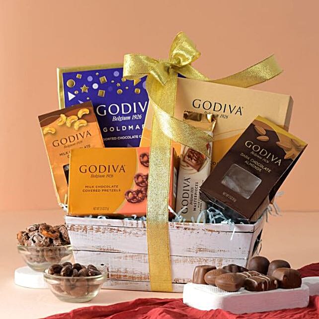 Best Of Godiva Xmas Basket usa Gift Best Of Godiva Xmas Basket FNP
