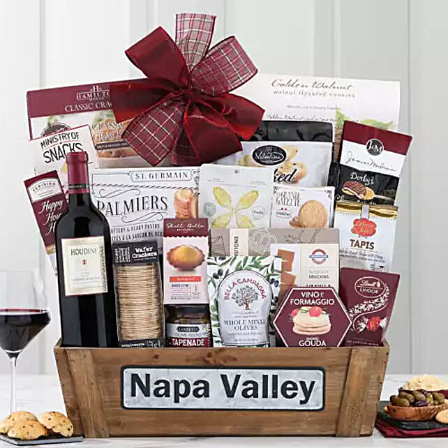 Houdini Napa Valley Wine Basket usa Gift Houdini Napa Valley