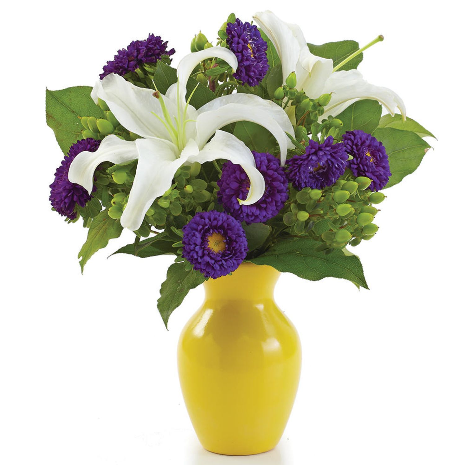 Elegant Assorted Flowers Yellow Vase Arrangement usa | Gift Elegant