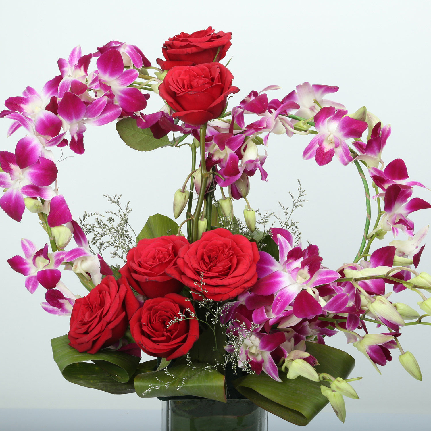 Buy/Send Rose and Orchid Arrangement Online Ferns N Petals