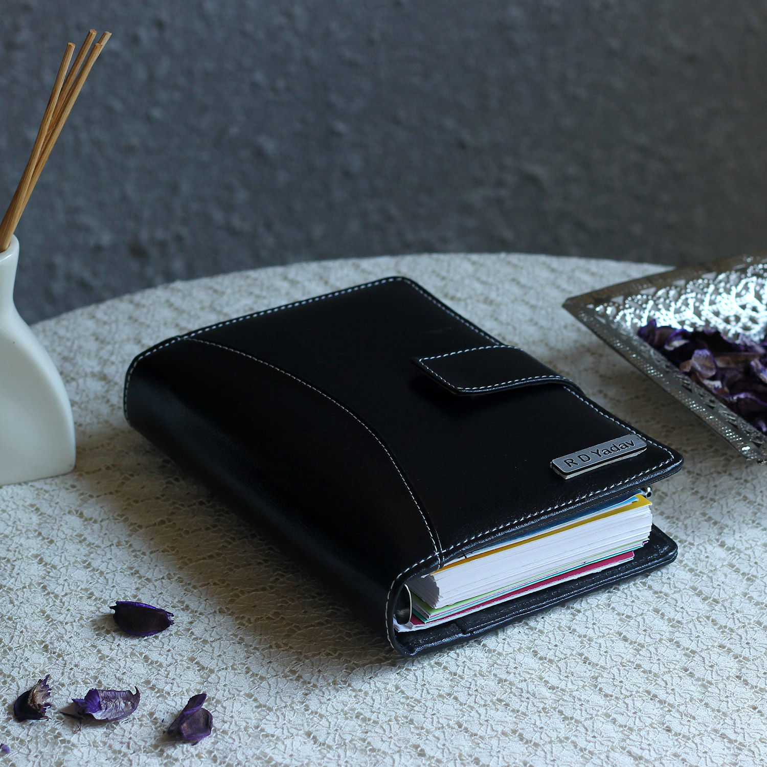 Buy/Send Personalised Business Organizer Black Online Ferns N Petals