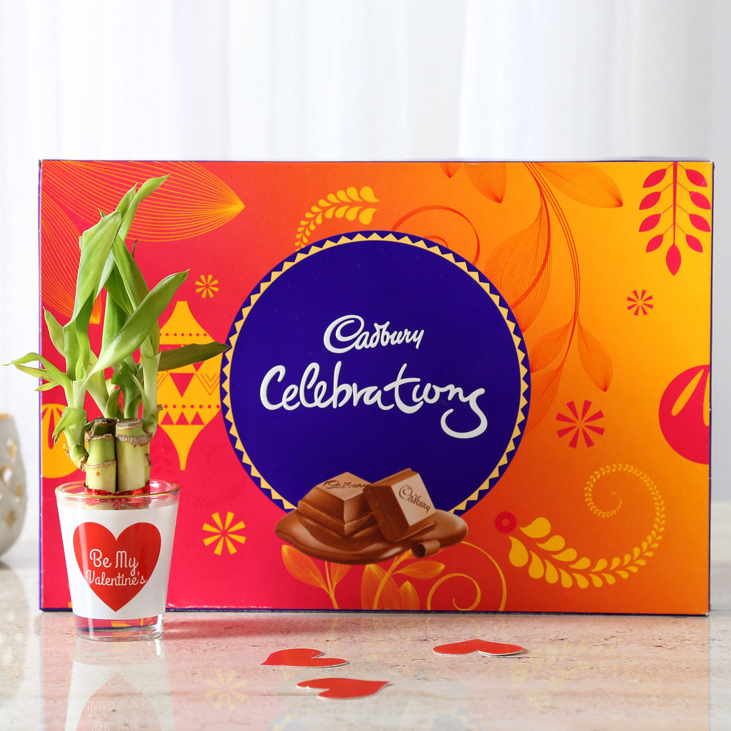 Buy/Send Lucky Bamboo & Cadbury Celebration Box Online- Ferns N Petals