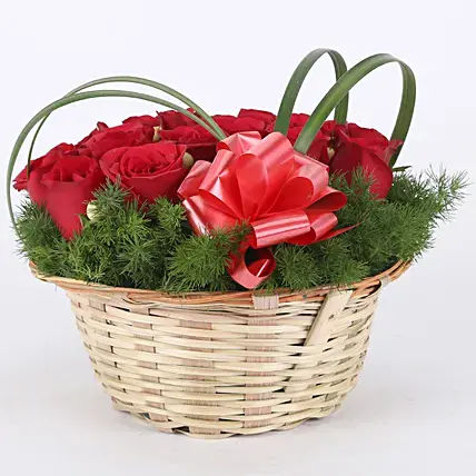Buy/Send Elegant Basket of Red Roses Online- Ferns N Petals