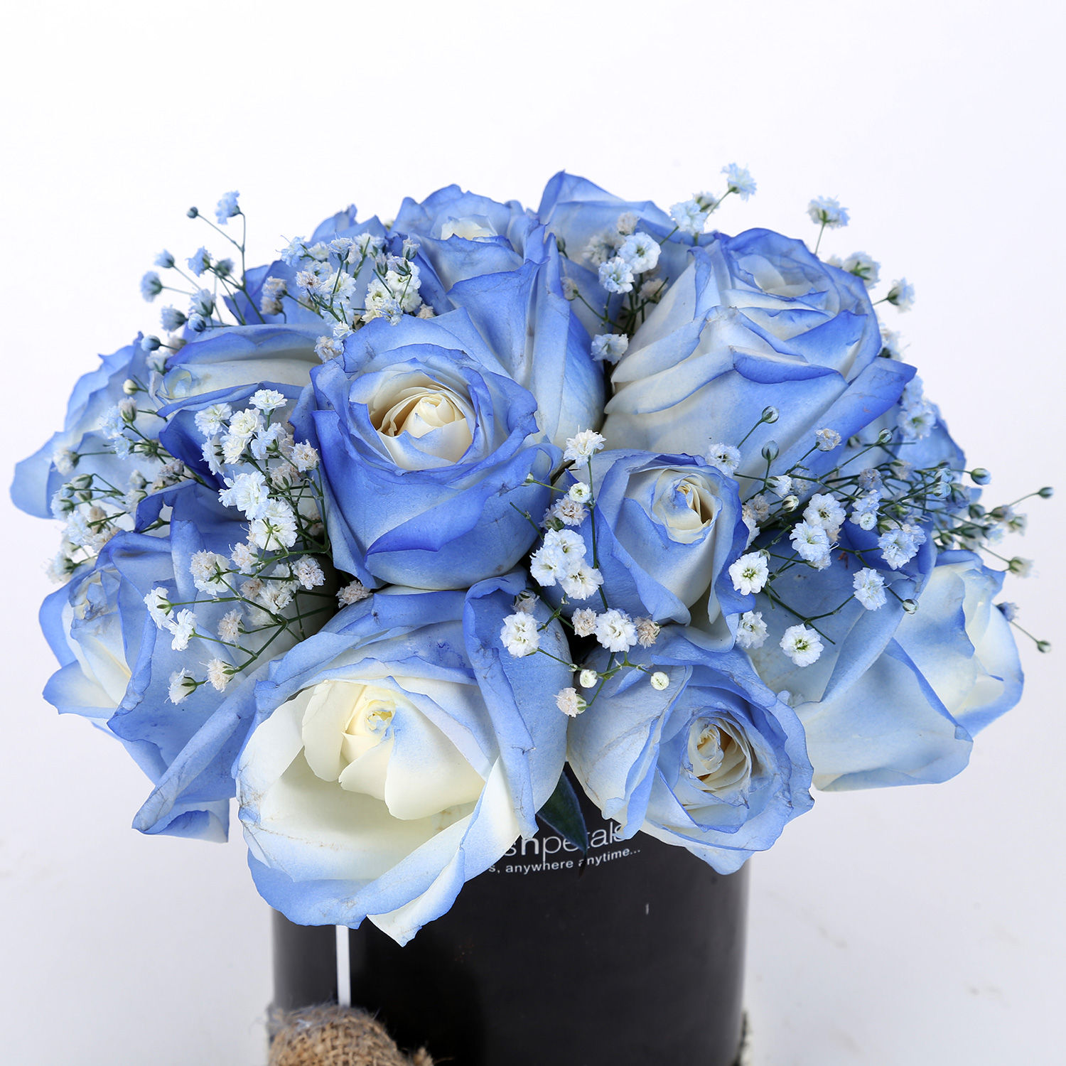 Buy/Send Shaded Love- Blue Roses Arrangement Online- Ferns N Petals